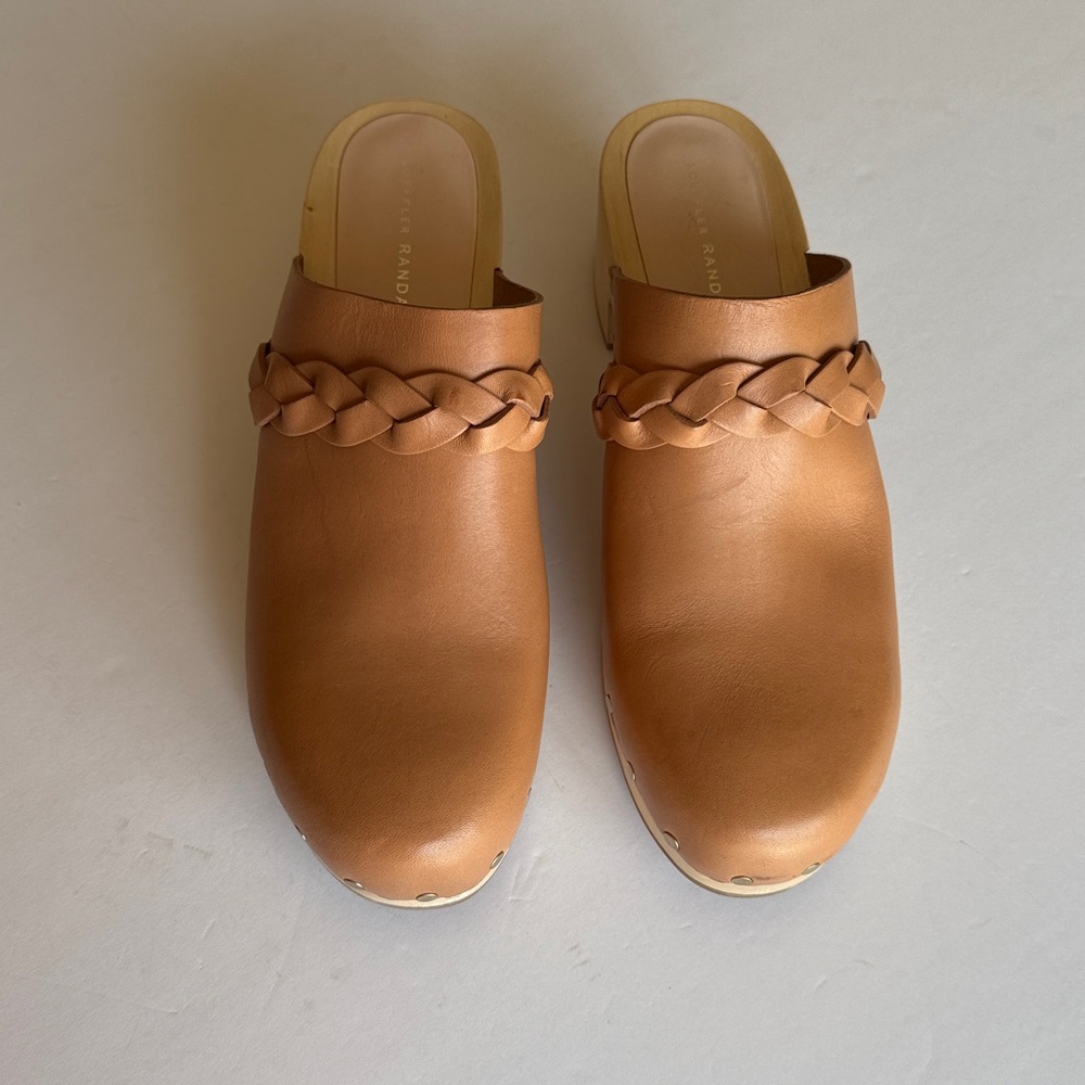 Loeffler Randall honey Lupa mid heel wood clogs women’s 10 - Picture 3 of 8